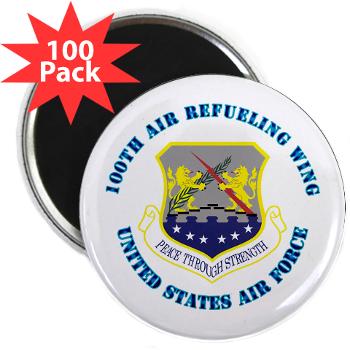 100ARW - M01 - 01 - 100th Air Refueling Wing with Text - 2.25" Magnet (100 pack)