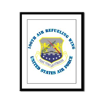 100ARW - M01 - 02 - 100th Air Refueling Wing with Text - Framed Panel Print - Click Image to Close