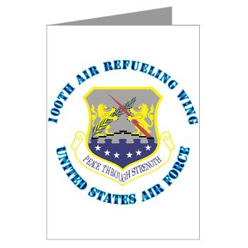 100ARW - M01 - 02 - 100th Air Refueling Wing with Text - Greeting Cards (Pk of 10)