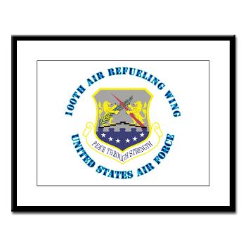100ARW - M01 - 02 - 100th Air Refueling Wing with Text - Large Framed Print