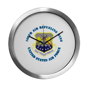 100ARW - M01 - 03 - 100th Air Refueling Wing with Text - Modern Wall Clock