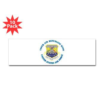 100ARW - M01 - 01 - 100th Air Refueling Wing with Text - Sticker (Bumper 10 pk)