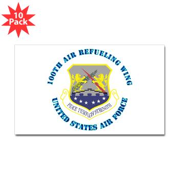 100ARW - M01 - 01 - 100th Air Refueling Wing with Text - Sticker (Rectangle 10 pk)
