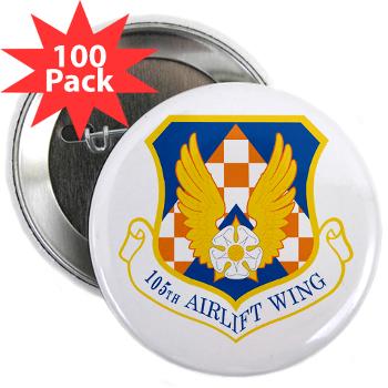 105AW - M01 - 01 - 105th Airlift Wing - 2.25" Button (100 pack) - Click Image to Close