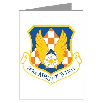 105AW - M01 - 02 - 105th Airlift Wing - Greeting Cards (Pk of 10) - Click Image to Close