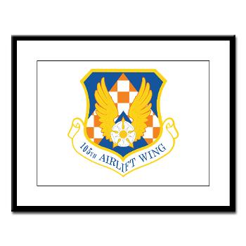 105AW - M01 - 02 - 105th Airlift Wing - Large Framed Print