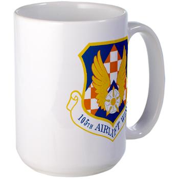 105AW - M01 - 03 - 105th Airlift Wing - Large Mug - Click Image to Close