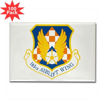 105AW - M01 - 01 - 105th Airlift Wing - Rectangle Magnet (100 pack) - Click Image to Close