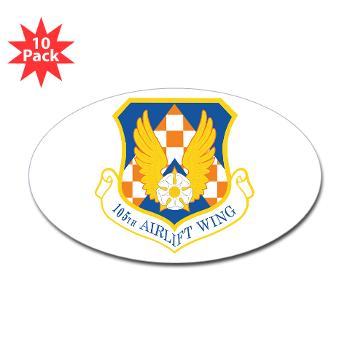 105AW - M01 - 01 - 105th Airlift Wing - Sticker (Oval 10 pk)