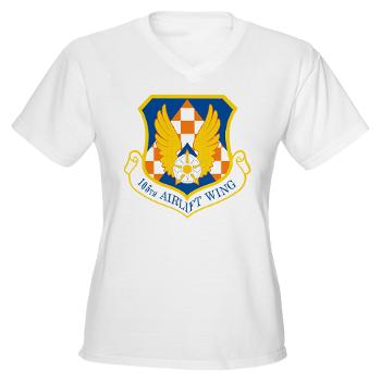 105AW - A01 - 04 - 105th Airlift Wing - Women's V-Neck T-Shirt