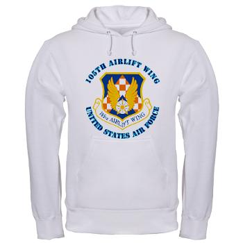 105AW - A01 - 03 - 105th Airlift Wing with Text - Hooded Sweatshirt