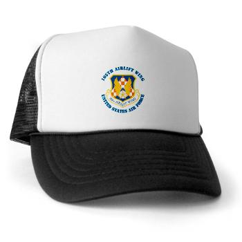 105AW - A01 - 02 - 105th Airlift Wing with Text - Trucker Hat - Click Image to Close