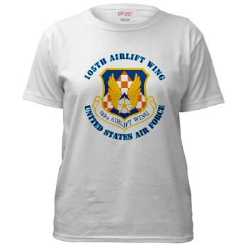 105AW - A01 - 04 - 105th Airlift Wing with Text - Women's T-Shirt