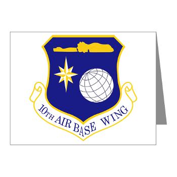 10ABW - M01 - 02 - 10th Air Base Wing - Note Cards (Pk of 20)