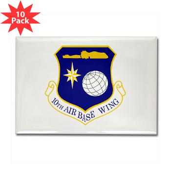 10ABW - M01 - 01 - 10th Air Base Wing - Rectangle Magnet (10 pack) - Click Image to Close