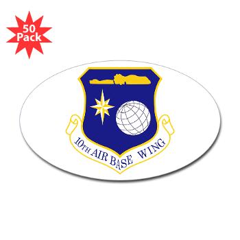 10ABW - M01 - 01 - 10th Air Base Wing - Sticker (Oval 50 pk)