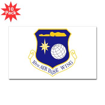 10ABW - M01 - 01 - 10th Air Base Wing - Sticker (Rectangle 10 pk)