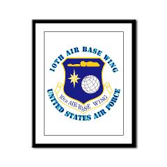 10ABW - M01 - 02 - 10th Air Base Wing with Text - Framed Panel Print