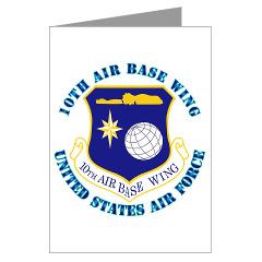 10ABW - M01 - 02 - 10th Air Base Wing with Text - Greeting Cards (Pk of 10) - Click Image to Close