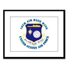 10ABW - M01 - 02 - 10th Air Base Wing with Text - Large Framed Print