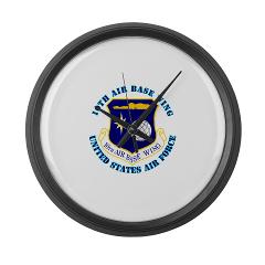 10ABW - M01 - 03 - 10th Air Base Wing with Text - Large Wall Clock