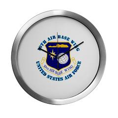 10ABW - M01 - 03 - 10th Air Base Wing with Text - Modern Wall Clock