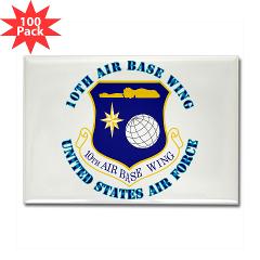 10ABW - M01 - 01 - 10th Air Base Wing with Text - Rectangle Magnet (100 pack)