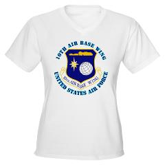10ABW - A01 - 04 - 10th Air Base Wing with Text - Women's V-Neck T-Shirt