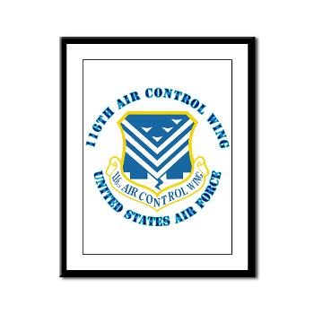 116ACW - M01 - 02 - 116th Air Control Wing with Text - Framed Panel Print