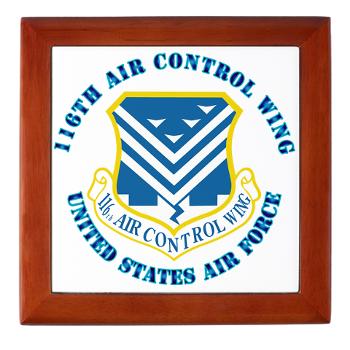 116ACW - M01 - 03 - 116th Air Control Wing with Text - Keepsake Box
