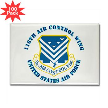 116ACW - M01 - 01 - 116th Air Control Wing with Text - Rectangle Magnet (100 pack)