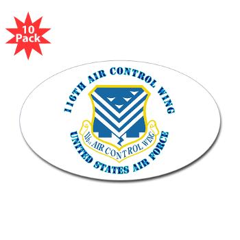 116ACW - M01 - 01 - 116th Air Control Wing - Sticker (Oval 10 pk)