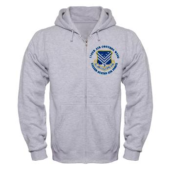 116ACW - A01 - 03 - 116th Air Control Wing with Text - Zip Hoodie
