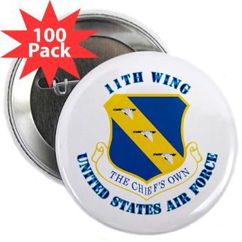 11W - M01 - 01 - 11th Wing with Text - 2.25" Button (100 pack)