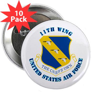11W - M01 - 01 - 11th Wing with Text - 2.25" Button (10 pack)