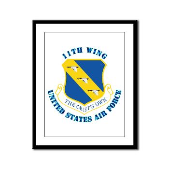 11W - M01 - 02 - 11th Wing with Text - Framed Panel Print