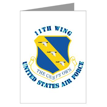 11W - M01 - 02 - 11th Wing with Text - Greeting Cards (Pk of 10)