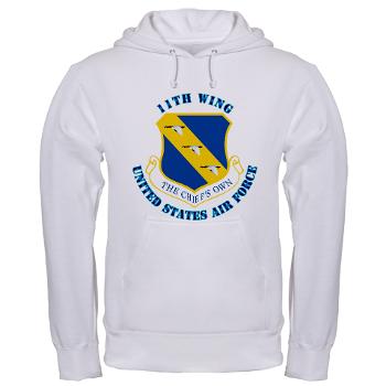 11W - A01 - 03 - 11th Wing with Text - Hooded Sweatshirt - Click Image to Close