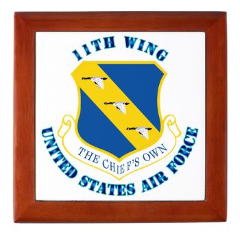 11W - M01 - 03 - 11th Wing with Text - Keepsake Box
