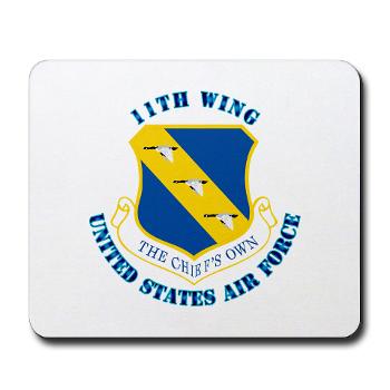 11W - M01 - 03 - 11th Wing with Text - Mousepad
