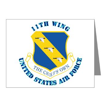 11W - M01 - 02 - 11th Wing with Text - Note Cards (Pk of 20)