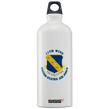 11W - M01 - 03 - 11th Wing with Text - Sigg Water Bottle 1.0L