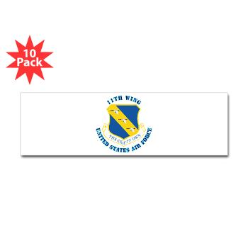 11W - M01 - 01 - 11th Wing with Text - Sticker (Bumper 10 pk)
