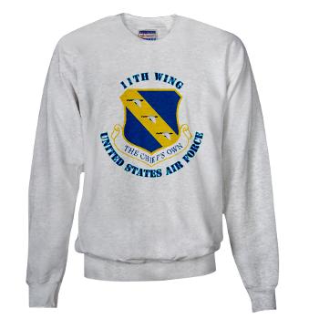 11W - A01 - 03 - 11th Wing with Text - Sweatshirt