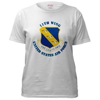 11W - A01 - 04 - 11th Wing with Text - Women's T-Shirt
