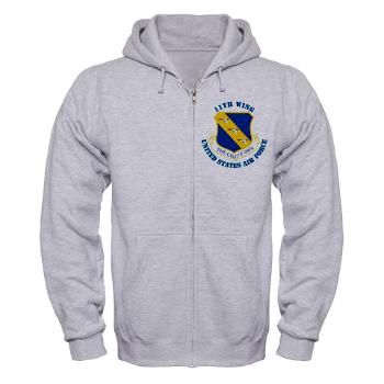 11W - A01 - 03 - 11th Wing with Text - Zip Hoodie - Click Image to Close