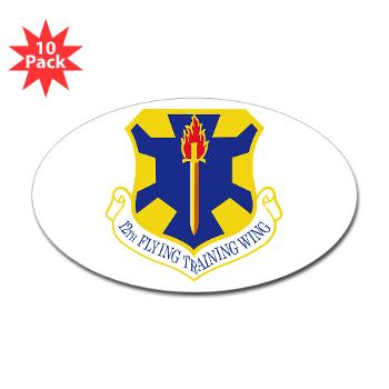 12FTW - M01 - 01 - 12th Flying Training Wing - Sticker (Oval 10 pk)