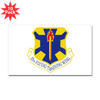 12FTW - M01 - 01 - 12th Flying Training Wing - Sticker (Rectangle 10 pk)