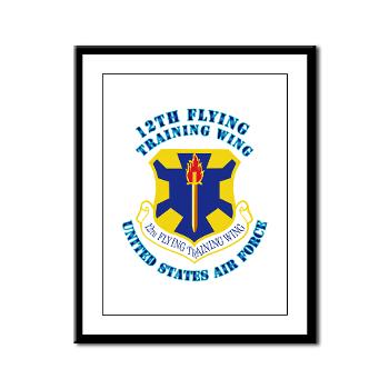 12FTW - M01 - 02 - 12th Flying Training Wing with Text - Framed Panel Print