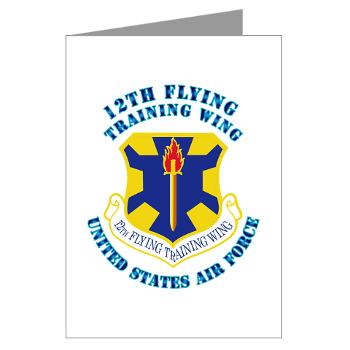 12FTW - M01 - 02 - 12th Flying Training Wing with Text - Greeting Cards (Pk of 10) - Click Image to Close